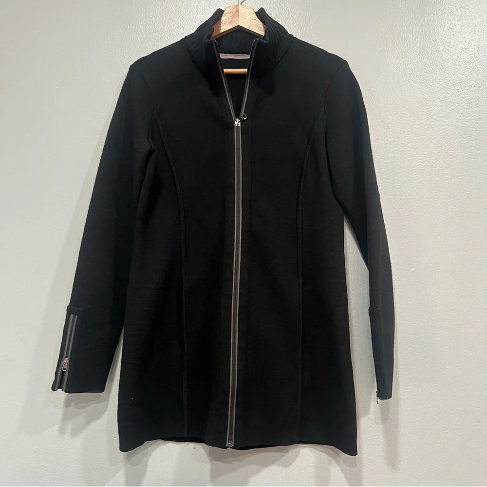 Athleta knit women full zip cardigan size M‎
